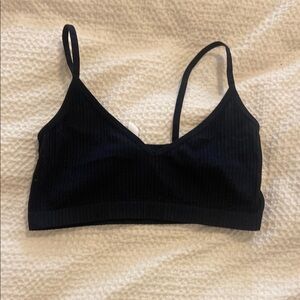 Colsie Black Ribbed Bralette